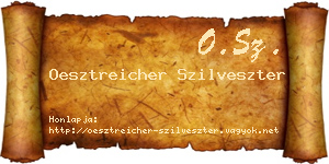 Oesztreicher Szilveszter névjegykártya